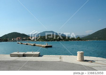 Stone pier and mooring bollard in Mali Ston 138812850