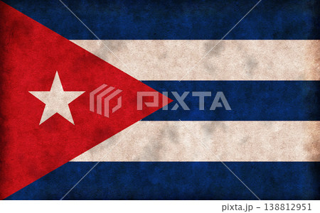 キューバ国旗イラスト (汚れ・ダメージ) 138812951