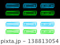 サイバー風 アラートアイコンとフレーム セット 138813054