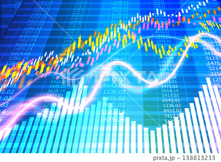 Digital graph chart of stock market and exchange 138813233