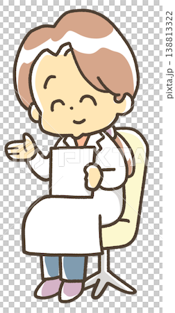 白衣を着た笑顔の先生 138813322