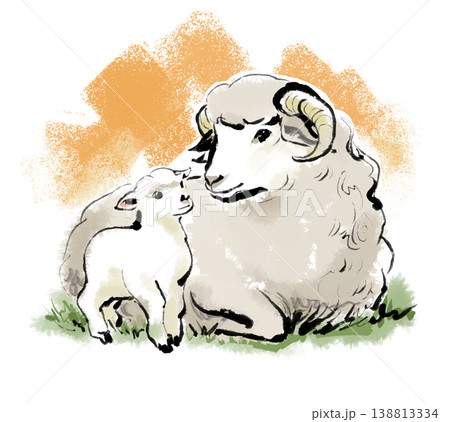 羊の親子 138813334