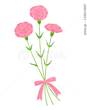 ピンク色のカーネーションの花束 138814007