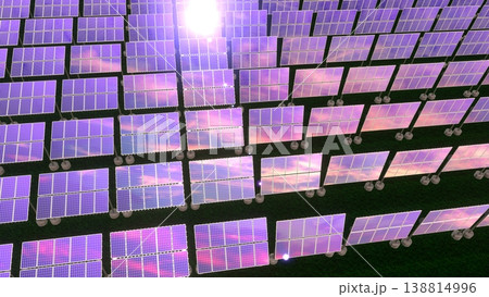 Solar panels - renewable energy concept. 3D rendering 138814996