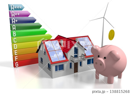 3D solar panels/ photovoltaic panels - saving concept 3D solar panels/ photovoltaic panels - saving concept 138815268