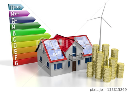 3D solar panels/ photovoltaic panels - saving concept 3D solar panels/ photovoltaic panels - saving concept 138815269