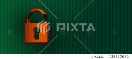 Cyber technology protecting data for business and internet project. 138815686