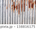 Rusty Corrugated Metal Sheet Texture Background 138816175