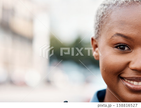 Mockup, police or portrait of woman in city for law enforcement, protection or legal street safety. Face of cop, space or closeup of happy security guard on patrol in urban town for crime or justice Mockup, police or portrait of woman in city for law enforcement, protection or legal street safety. Face of cop, space or closeup of happy security guard on patrol in urban town for crime or justice 138816527
