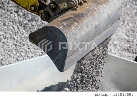 Earthworks, exterior works with machinery, industry 138816695
