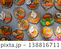 Adana Themed Souvenir Magnets with Traditional Orange Designs Top View 138816711