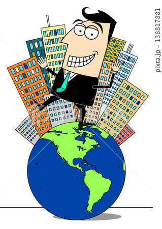 Businessman, Earth clip-art Businessman, Earth clip-art 138817881