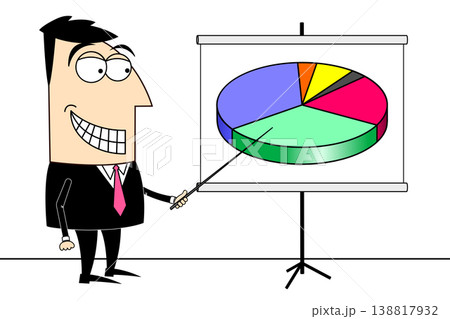 Businessman pie chart Businessman pie chart 138817932