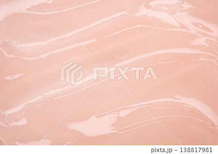 Pink lotion beauty skincare cream texture cosmetic product background 138817981
