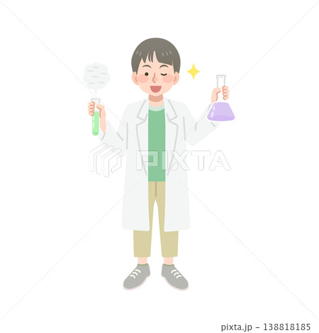 科学実験をする子供のイラスト 138818185