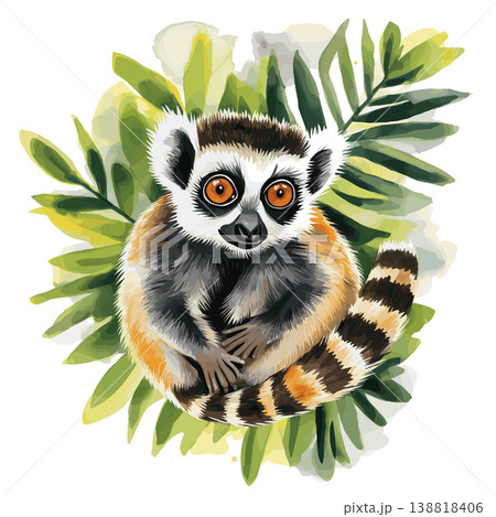 Nosy Be. Nosy Be hand drawn watercolor illustration on white background Nosy Be. Nosy Be hand drawn watercolor illustration on white background 138818406