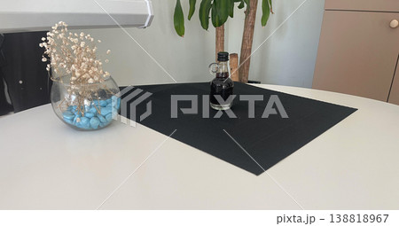 a sauce on the rug on the table a sauce on the rug on the table 138818967
