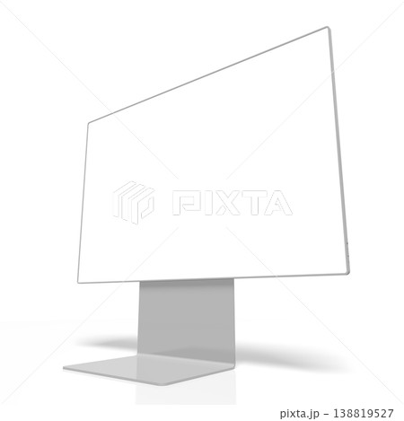 Computer monitor with empty screen on white background - 3D illustration Computer monitor with empty screen on white background - 3D illustration 138819527