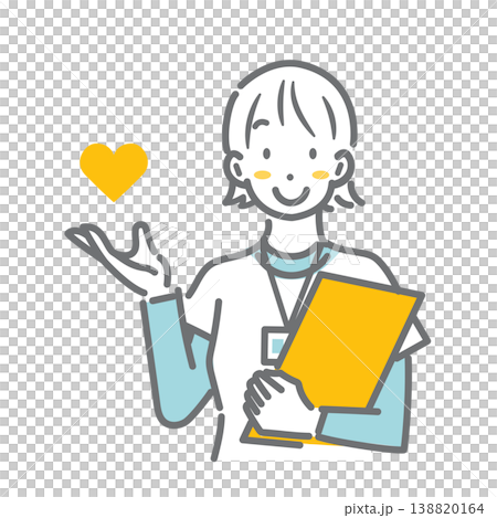 能讓人安心的健身俱樂部教練－簡潔時尚的線條畫插圖。 138820164