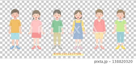 笑顔の子供たちのイラスト 笑顔の子供たちのイラスト 138820320