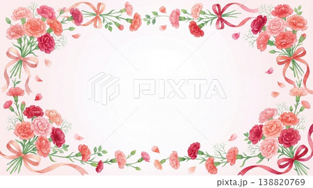 カーネーションブーケフレーム 母の日 138820769