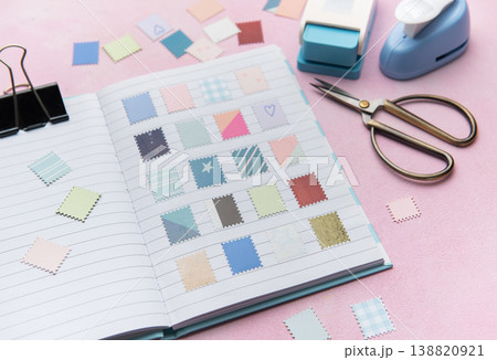Crafting cute decorative stamps for scrapbooking and creative projects 138820921