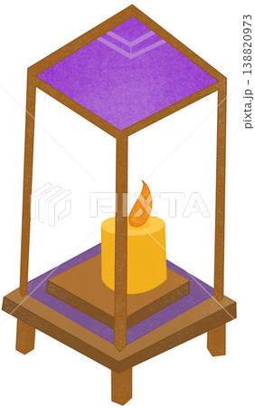 glowing wood lantern 138820973