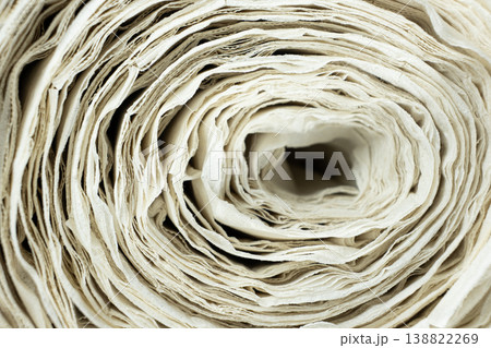 Creative paper roll swirl pattern close up. Creative paper roll swirl pattern close up. 138822269