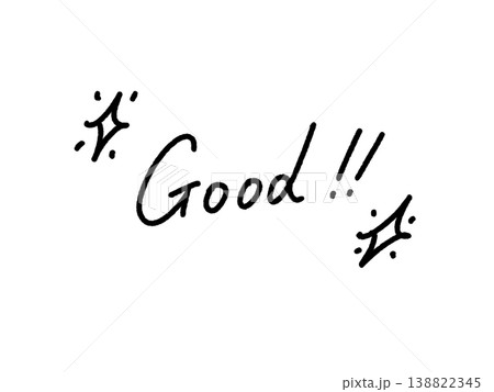 Good‼︎ シンプルな手書き文字のメッセージ キラキラ Good‼︎ シンプルな手書き文字のメッセージ キラキラ 138822345