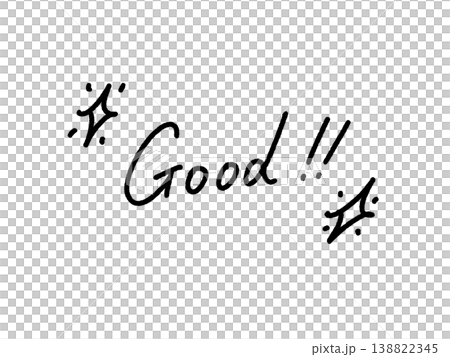 Good‼︎ シンプルな手書き文字のメッセージ キラキラ Good‼︎ シンプルな手書き文字のメッセージ キラキラ 138822345