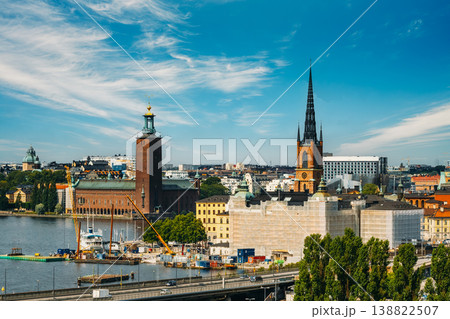 Stockholm, Sweden. Scenic View Of Old Town In Summer Season Stockholm, Sweden. Scenic View Of Old Town In Summer Season 138822507