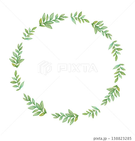 優しいタッチの葉っぱのフレーム 138823285