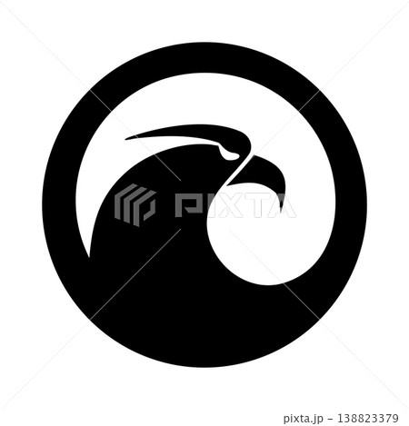 Minimalist Eagle Silhouette Logo Design 138823379