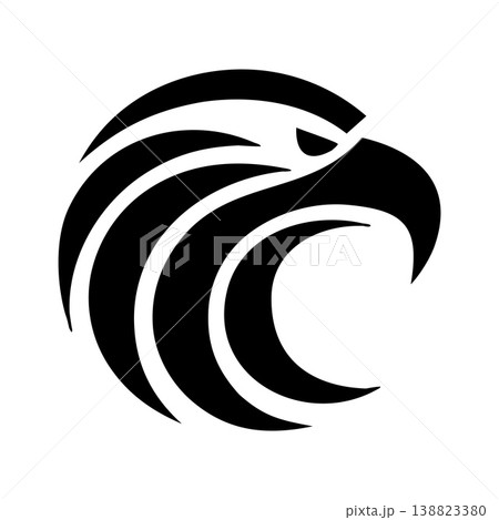 Elegant Black Eagle Silhouette for Branding 138823380