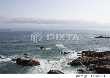 The coast is rocks and seawater. The coast is rocks and seawater. 138823810