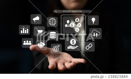 Affiliate marketing strategy and partnership business concept Parse Affiliate marketing strategy and partnership business concept Parse 138823884