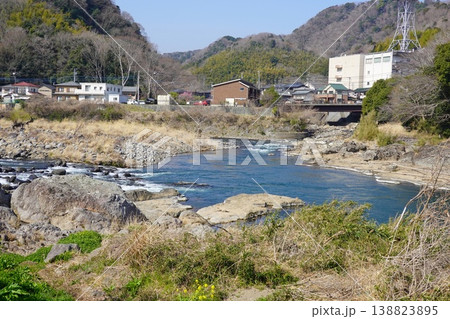 2月の狩野川　修善寺橋付近　伊豆半島の川 138823895