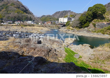 2月の狩野川 修善寺橋付近 伊豆半島の川 2月の狩野川 修善寺橋付近 伊豆半島の川 138823897