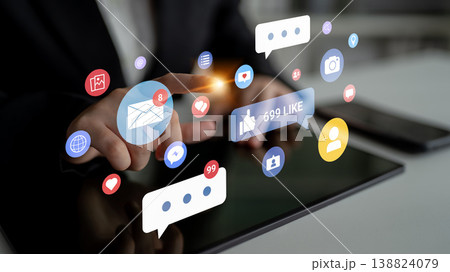 Social media engagement and interaction icons Parse Social media engagement and interaction icons Parse 138824079