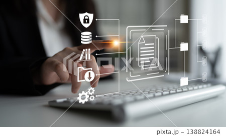 Document security and folder network management system concept Parse 138824164