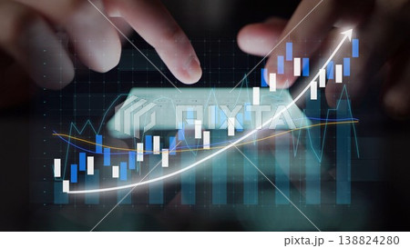 Hands Interacting with Digital Stock Market Data on a Touchscreen Device Displaying Financial Growth and Trading Graphs Copula Hands Interacting with Digital Stock Market Data on a Touchscreen Device Displaying Financial Growth and Trading Graphs Copula 138824280