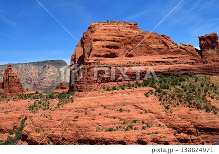 Aerial View Red Rock Country surrounding Sedona Arizona 138824971
