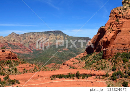Aerial View Red Rock Country surrounding Sedona Arizona 138824975