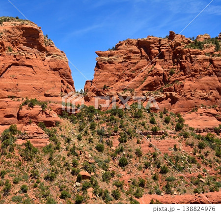 Aerial View Red Rock Country surrounding Sedona Arizona 138824976