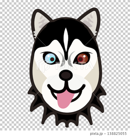 Siberian Husky face illustration Siberian Husky face illustration 138825055