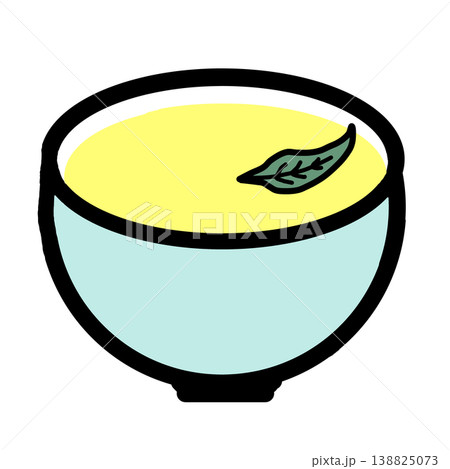 シンプルな緑茶のイラスト シンプルな緑茶のイラスト 138825073