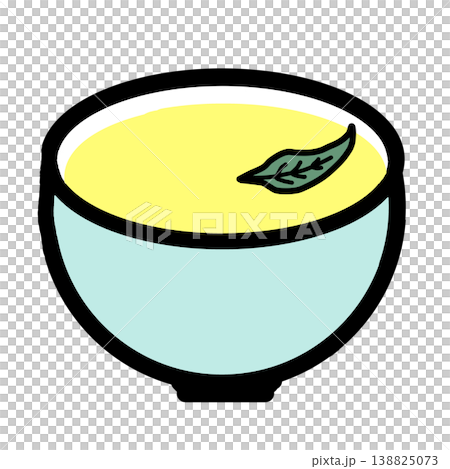シンプルな緑茶のイラスト シンプルな緑茶のイラスト 138825073