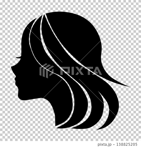 ロングヘアの女性横顔・美容イメージ ロングヘアの女性横顔・美容イメージ 138825205