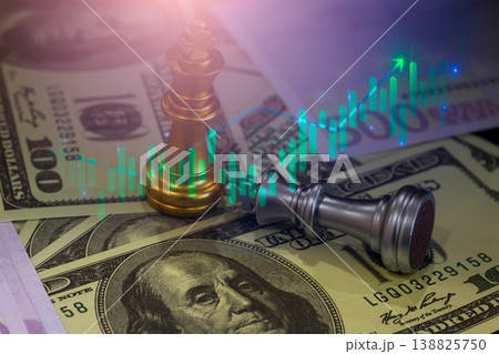 Stock market or forex trading graph and candlestick chart suitable for financial investment concept. Economy trends background for business idea and all art work design. Abstract finance background. Stock market or forex trading graph and candlestick chart suitable for financial investment concept. Economy trends background for business idea and all art work design. Abstract finance background. 138825750