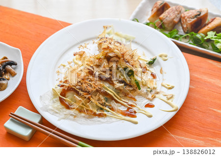 お好み焼き風ライスペーパー料理 お好み焼き風ライスペーパー料理 138826012